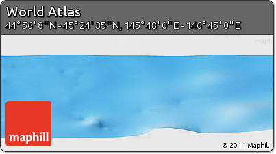 Physical Panoramic Map of the Area around 45° 10' 22" N, 146° 16' 30" E