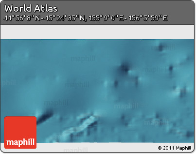 Satellite 3D Map of the Area around 45° 10' 22" N, 155° 37' 30" E
