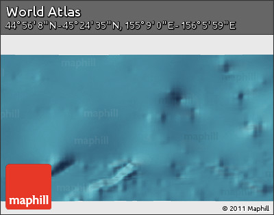 Satellite 3D Map of the Area around 45° 10' 22" N, 155° 37' 30" E