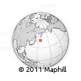 Outline Map of the Area around 45° 10' 22" N, 157° 19' 29" E, rectangular outline