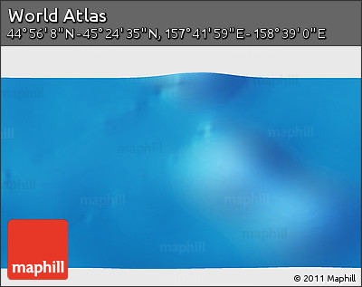 Physical 3D Map of the Area around 45° 10' 22" N, 158° 10' 30" E