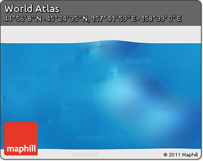 Physical 3D Map of the Area around 45° 10' 22" N, 158° 10' 30" E