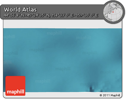Satellite 3D Map of the Area around 45° 10' 22" N, 159° 1' 30" E