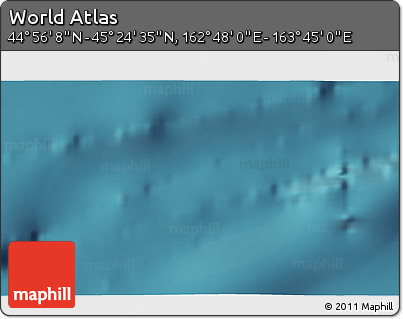 Satellite 3D Map of the Area around 45° 10' 22" N, 163° 16' 30" E