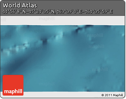 Satellite 3D Map of the Area around 45° 10' 22" N, 164° 7' 30" E