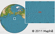 Satellite Location Map of the area around 45° 10' 22" N, 168° 13' 29" W