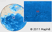 Shaded Relief Location Map of the area around 45°&nbsp;10'&nbsp;22"&nbsp;N,&nbsp;174°&nbsp;10'&nbsp;30"&nbsp;W