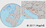 Gray Location Map of Avdići