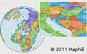 Political Location Map of Novska