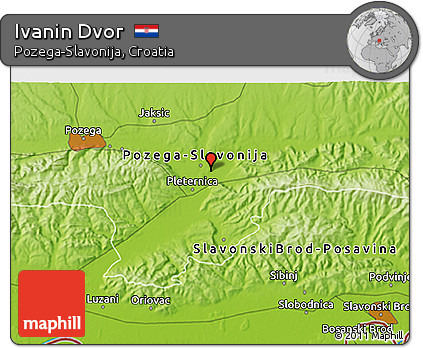 Physical 3D Map of Ivanin Dvor