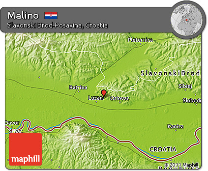Physical 3D Map of Malino
