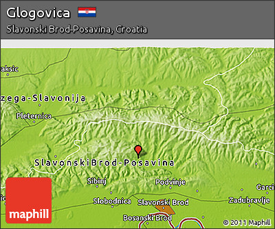 Physical 3D Map of Glogovica