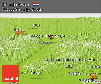 Physical 3D Map of Ivanin Dvor