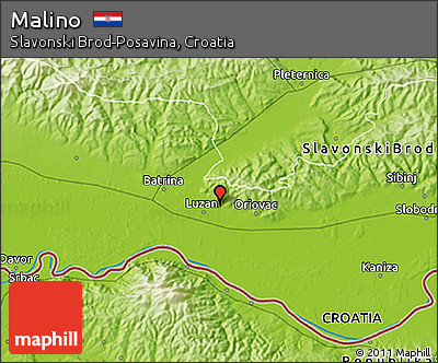 Physical 3D Map of Malino