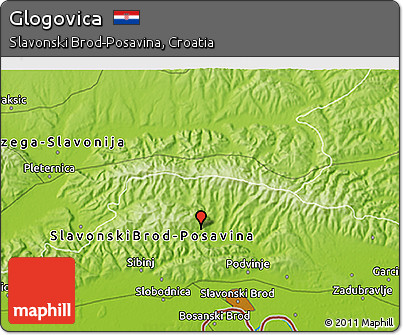 Physical 3D Map of Glogovica