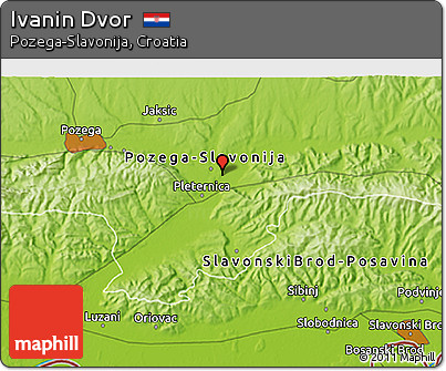 Physical 3D Map of Ivanin Dvor