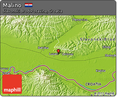 Physical 3D Map of Malino