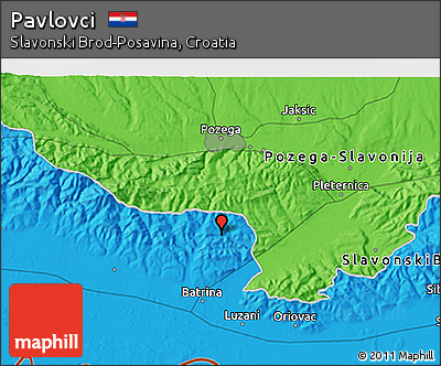Political 3D Map of Pavlovci