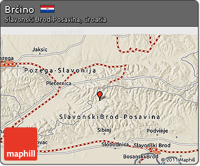 Shaded Relief 3D Map of Brčino