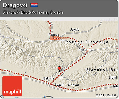 Shaded Relief 3D Map of Dragovci