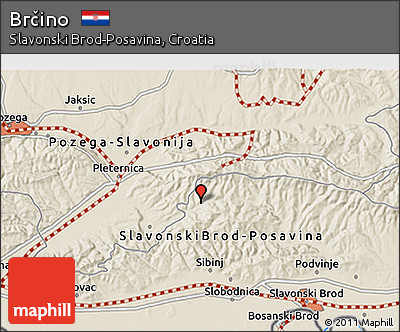Shaded Relief 3D Map of Brčino