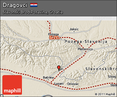 Shaded Relief 3D Map of Dragovci