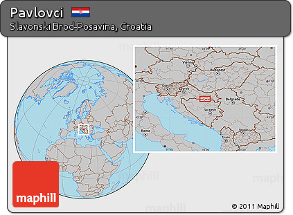 Gray Location Map of Pavlovci