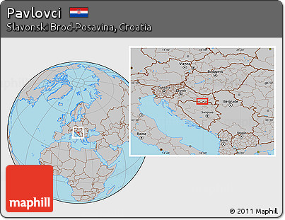 Gray Location Map of Pavlovci