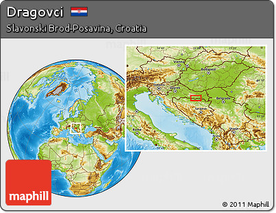 Physical Location Map of Dragovci