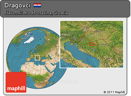 Satellite Location Map of Dragovci