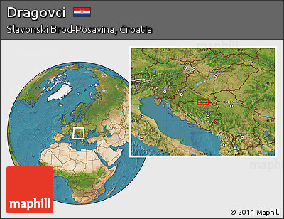 Satellite Location Map of Dragovci