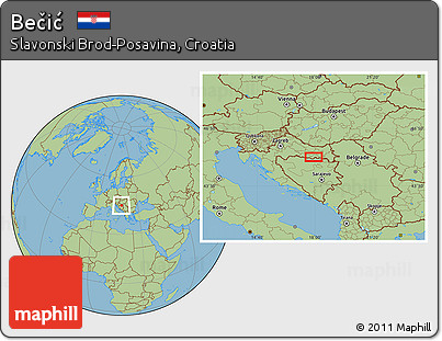 Savanna Style Location Map of Bečić