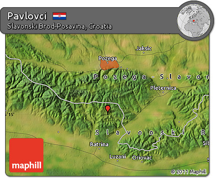 Satellite Map of Pavlovci