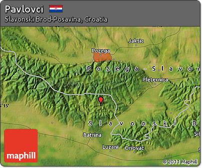 Satellite Map of Pavlovci