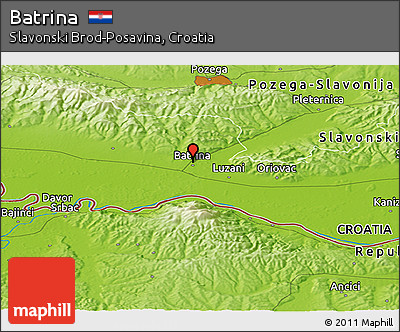 Physical Panoramic Map of Batrina