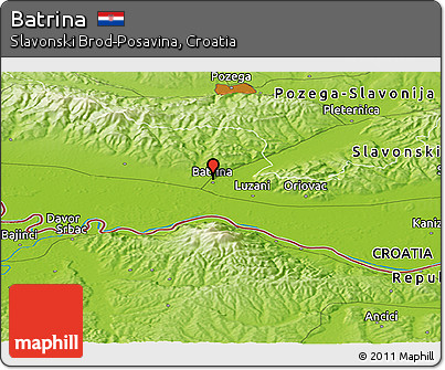 Physical Panoramic Map of Batrina