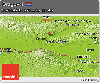 Physical Panoramic Map of Dragovci