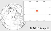Blank Location Map of the area around 45° 10' 22" N, 17° 46' 29" W