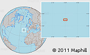 Gray Location Map of the area around 45° 10' 22" N, 17° 46' 29" W