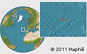 Satellite Location Map of the area around 45° 10' 22" N, 17° 46' 29" W
