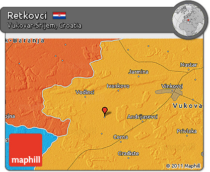 Political 3D Map of Retkovci