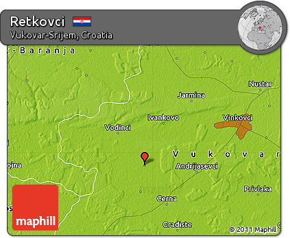 Physical Map of Retkovci