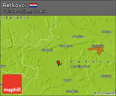 Physical Map of Retkovci