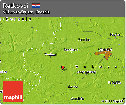 Physical Map of Retkovci