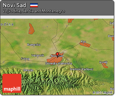 Satellite 3D Map of Novi Sad