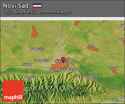 Satellite 3D Map of Novi Sad