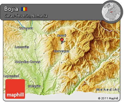 Physical 3D Map of Bojia