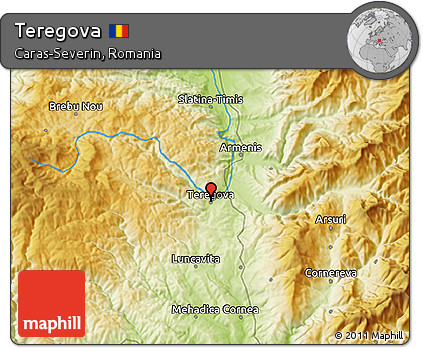 Physical 3D Map of Teregova