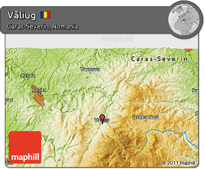 Physical 3D Map of Văliug