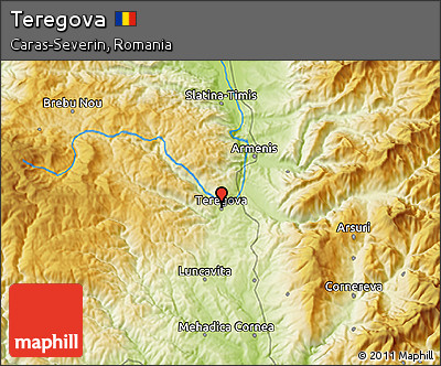 Physical 3D Map of Teregova